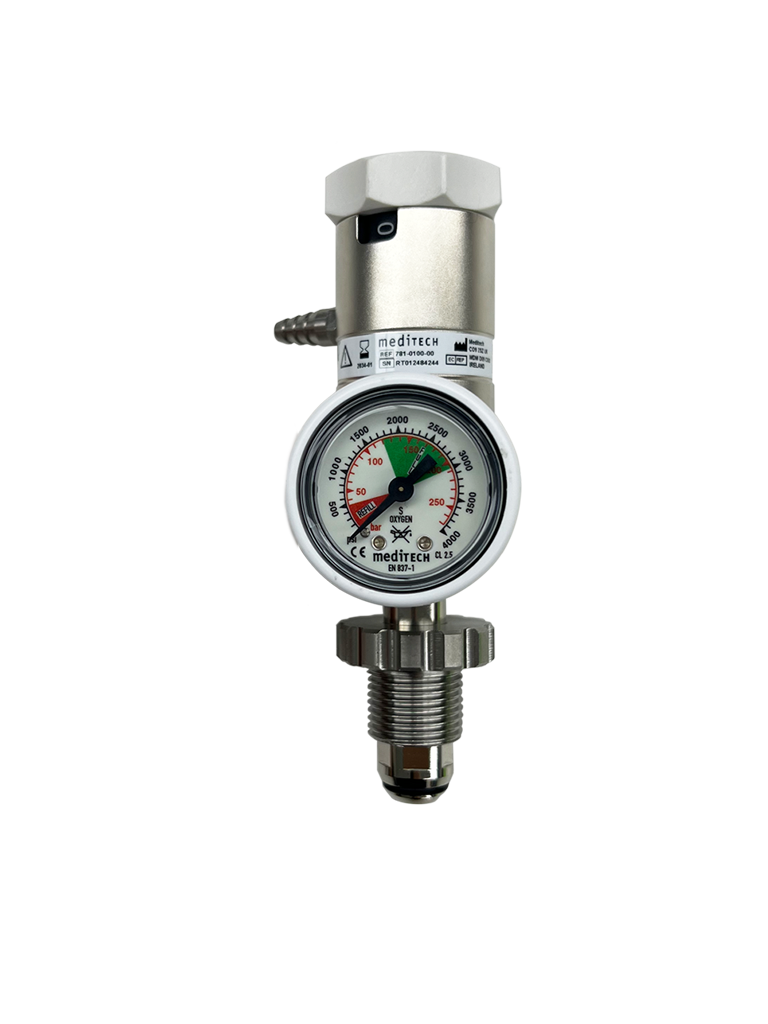 Pin Index Top Entry Regulator Incl. Bobbin Flow Meter